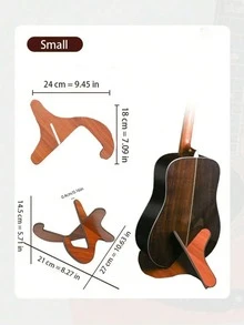 1pc Wooden Foldable & Portable Guitar Stand, EVA Foam Protection, Ideal Gift For Instrument Lovers, Suitable For Ukulele, Guitar, Bass, Violin, Etc.