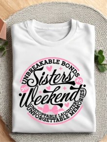 Cute Sisters Shirt, Sister Weekend Shirts, Sister Love T-Shirt, Sisters Weekend Trip Gifts, Best Friends Outfit, Matching Sisters Shirts, Sisters Reunion Tees. SH-1201 - 白色 - 查看 1
