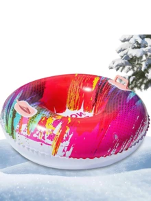 充气雪橇管 - 采用高强度PVC材质，可折叠，充气设计，是滑雪、滑雪度假村娱乐以及圣诞节和新年礼物的理想之选。颜色和款式随机发货。 - 彩色 - 查看 7