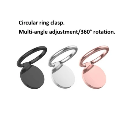 Anneau métallique rond avec rotation à 360°, support de bureau pour personne paresseuse, support de téléphone.