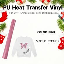 Fluorescent PU Heat Transfer Vinyl Material, Suitable For T-Shirts And Bags, Iron-On Vinyl Material, Suitable For All Cutting Machines, Easy To Cut - Multicolor - View 12