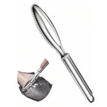 Stainless Steel Fish Scale Scraper, Professional Fish Scale Remover, Easy To Use Fish Scale Removal Tool, Household Kitchen Fish Scale Scraper, Easy To Clean Kitchen Tool - Silver - View 10