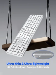 REMAX Silent Ultra-Thin Wireless Keyboard And Mouse Combo, 2.4G + Bluetooth Dual Mode, Multi-Device Connectivity, Ergonomic ABS Keycaps, Multimedia FN Keys, Minimalist Modern Design - BT-06 - View 3