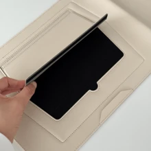 Apricot Vertical Stand Laptop Sleeve, Compatible With MacBook 13/ MateBook/Thinkbook, Stand Organizer Protective Case, Portable And Lightweight - Apricot - View 4