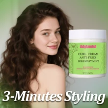 Adglamful Rosemary Curl Defining Cream 250g, No-Rinse Hair Conditioner, Non-Sticky, Reduces Frizz, 72-Hour Curl Hold, High Moisture + Anti-Frizz - Cream - View 3