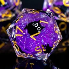7pcs Resin Dice Set With Sharp Edges, Dungeon & Dragon Dice Set For D&D, RPG - Multicolor - View 6