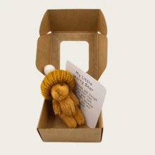 My Little Worry Bear Plush Toy With Greeting Card, A Cute And Soft Teddy Bear Plush Toy,Pocket Size Pocket Hug Teddy Bear Stuffed Animal, Comforting Sensory Fidget Toy For Anxiety Relief, Birthday Christmas Wedding Party Favors Gift - Multicolor - View 13