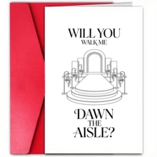 1 pieza Tarjeta de boda "¿Me acompañarás al altar?", invitaciones de boda personalizadas para ocasiones especiales - Multicolor - Ver 8