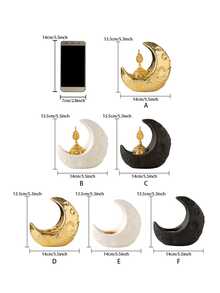 1 pièce Brûleur d'encens en céramique en forme de croissant de lune - Décoration parfumée minimaliste et élégante, convient pour la maison, le bureau, les fêtes, le yoga, cadeau idéal pour toutes les occasions - Multicolore - Voir 12