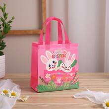 25PCS Easter Gift Packaging Bag With Handle -4 Unique Designs For Party Hand-Held Gift Bags, 9 Inches X 8.6 Inches X 4.3 Inches, Non-Woven Bag, Shopping Bag, Rabbit Egg Pattern, Suitable For Easter Party Decorations - Many - View 8