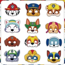 Paw Patrol 汪汪队立大功！小狗面具、生日派对拍照道具、纸面具、趣味道具、生日派对氛围拍照道具、装扮氛围 - 彩色 - 查看 3