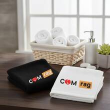 1pc 30*30cm Super Soft Embroidered Letter Funny Face Towel, Suitable As Gifts For Boyfriend, Honeymoon, Thanksgiving, Christmas, Valentine's Day, Partner's Birthday, Wedding Anniversary, White Elephant, Gag Gifts