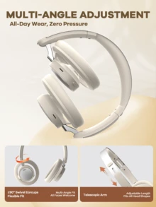 REMAX Cut-Out & Protein Ear Cups Headphones; ENC Call Noise Cancellation; 26H Playtime;BT 6.0 Headset; Ultra-Comfort & Clear Sound Earphones; Gaming Headset; Sport Headphones; Compatible With Apple/IOS/Android; Running/Fitness/Work - RB-870 - Xem 6