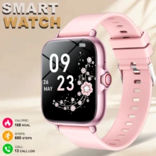 全新热销 1.83 英寸全屏触控智能手表，男女皆宜，具有无线通话功能、计步器、卡路里、多种运动模式、通知、远程摄像头、音乐控制和健身追踪功能，支持 Android 和 iOS 无线连接，是圣诞节、万圣节的绝佳礼物