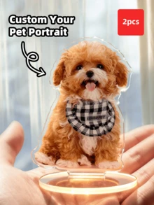 1-2 piezas Soporte acrílico personalizado con foto de mascota - Decoración acrílica personalizada con foto, Soporte acrílico para exhibir imagen personalizada, Adecuado para el hogar, dormitorio, oficina, colorido y de alta calidad, lindo y único, regalo perfecto para amantes de las mascotas, amigos, familia, ideal para aniversario, cumpleaños, Día de los Caídos - Multicolor 3 - Ver 8