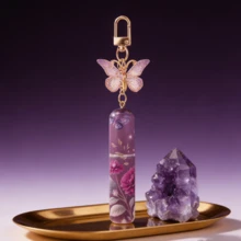 1pc 5ml Portable Mini Refillable Perfume Atomizer Keychain, Travel Size Spray Bottle Accessories For Women Girls, Mom Gifts Vacation Summer Travel Essentials-Purple Butterfly - Bướm Tím - Xem 9