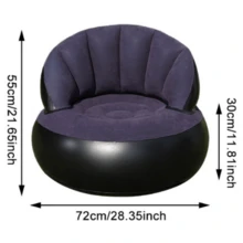 Instant Outdoor Lounge: Inflatable Shell-Shaped Sofa. Fast Setup, Plush & Insulated - Perfect For Camping, Festivals & Beach Days.