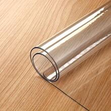1pc Transparent Soft Glass Study Desk Mat, PVC Waterproof Oil-Proof Easy To Clean Desk Cover For School Classroom Desk, Dining Table, Coffee Table, Waterproof Plastic Crystal Board Desk Protector, Chair Mat, Floor Anti-Slip Mat - Transparent - View 24
