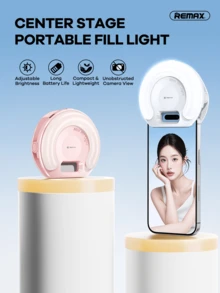 REMAX Non-Blocking Camera Selfie Light, Mini Clip Ring Light With 3 Colors & 9 Brightness, Portable For Phone/PC/Tablet - RT-e185 Multicolor - View 2