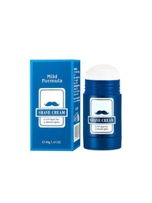 Crema Da Barba Per Uomo,Balsamo Da Barba 40g - Stick Idratante 2 In 1 Per Uso Professionale E Domestico Crema Viaggio Rasatura Balsamo Stick Rasatura Da Idratante Balsamo Rasatura Viso - azul - Ver 1