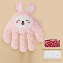 1个泰迪熊造型舒缓暖手宝，内含红豆（可加热），帮助宝宝平静下来，防止惊跳反射，提供安全感以便轻松入睡（手掌方向随机，不分左右） - 彩色 - 查看 2