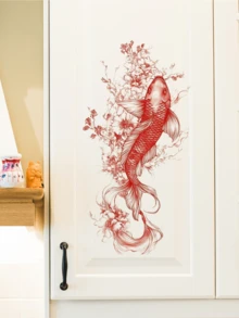 1pc Assorted Simple Ocean Creature, Whale, Floral Creative Wall Sticker, Removable Matte Self-Adhesive Wall Decal For Living Room, Bedroom, Kids Room, Home Decor, Spring Decoration, Gift For Birthday, Graduation - Multicolor - View 1