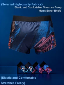 1-Piece MARVEL Vibrant Spider-Man Men's Boxer Briefs, Men's Underwear,Super Hero Cyberpunk Design - Super Soft, Breathable, Comfortable Fit Briefs With Spider-Man Gwen Design And White Suit Print, Perfect As Birthday/Christmas/Easter Gift, Holiday Gift, Durable Underwear, Multi-Pack Underwear, Everyday Use - Multicolor - View 3