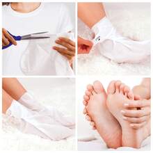 4pcs Foot Peel Mask - Foot Mask For Baby Soft - Remove Dead Skin, Dry, Cracked Feet & Callus, Foot Spa, Made With Aloe Vera Extract For Women And Men - trắng - Xem 3