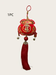 1 pingente decorativo em estilo chinês, decoração para clima festivo, campainha pequena, campainha para sala de estar, pingente de carpa koi - Multicolorido - Ver 10