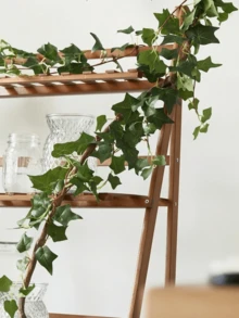 1/2 件 200 厘米人造常春藤藤蔓，适用于家居装饰、人造常春藤花环、仿真悬挂植物背景，可用于房间装饰、墙面装饰、卧室装饰、婚礼装饰、餐桌装饰、派对和节日装饰、生日装饰、花园装饰、室内外装饰、春夏装饰、DIY装饰、情人节装饰 - 墨綠色 - 查看 5