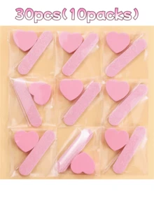 1 Piece 3pcs Nail Art Set Nail Care Set: Mini Nail File, Heart-Shaped Sponge And Crystal Rod, Perfect For Nail And DIY Nail Art. Use All Year Round.Valentine's Day, Wedding, Travel, Women's Gifts, Best Friend Gifts, Nail Cleaning Tools, Nail Sticks, Nail Brushes, Women's Nail Sets, Men's Nail Sets, Single-Use Packaging; Essential Travel Nail Sets; Personalized Sealed Design - Pink - View 13