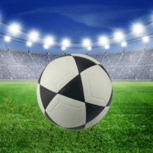 Size 5 Premium Anti-Slip PVC Leather Soccer Ball For Adults - Black and White - View 2