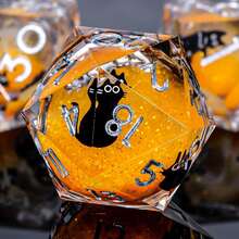 7pcs Resin Dice Set With Sharp Edges, Dungeon & Dragon Dice Set For D&D, RPG - Multicolor - View 3