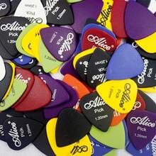 6片装爱丽丝吉他拨片，ABS哑光防滑拨片，带拨片盒，适用于原声吉他、电吉他、贝斯、尤克里里。