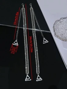2pcs Rhinestone Shoulder Chain Straps For Women - Elegant Sexy Body Chain Bra Accessories - Multicolor - View 2