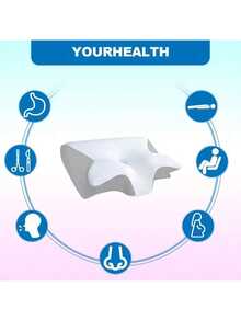 1 PCS White New Ergonomic Neck Pillow , Breathable Cervical Support With Relax Design For Back & Side Sleepers, Ideal, Sleep Comfort Enhancer, Modern Pillow Design, Perfect Gift - trắng - Xem 11