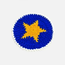 星月图案手工编织杯垫，简约艺术感十足，适用于厨房、餐厅