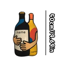 1 Personalized Pillow - Customized Text, Wine Bottle. Unique And Breathable, Suitable For Her, Him, It, Boyfriend, Girlfriend, Dad, Mom, Family, Friends, Anniversary, Mother's Day, Birthday, Valentine's Day, Christmas, Halloween, Graduation Ceremony, Father's Day, Wedding, Housewife, Sofa, Bed, Car, Tea Room, Bedroom, Bathroom, Living Room, Dining Room - Multicolor - View 13