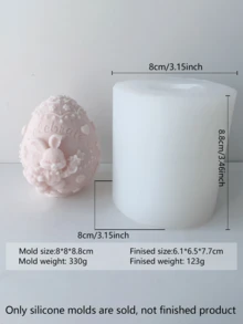 1pc Easter Bunny Ear Shaped Candle Mold, Suitable For DIY Scented Candles, Plaster Relief Decorations, Resin Art, Clay Crafts, And Cement Creative Ornaments. Applicable For Easter Family Parties, New Year Spring Celebrations, Valentine's Day Romantic Gifts, Mother's Day Handmade Blessings, And Birthday Party Decorations. The Mold Design Cleverly Integrates Classic Holiday Elements, With Non-Deformable Material For Easy Demolding And Repeated Holiday-Themed Handicraft Production.