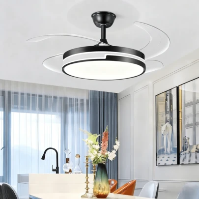 Retractable Ceiling Fan Light, Multi-Function Home Use