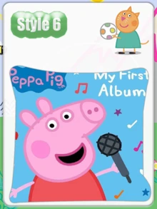 Conjunto de Almofada de Pelúcia com Tema de Desenho Animado Peppa Pig e George como Presente de Aniversário - Multicolorido - Visão 9