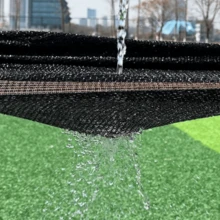 1件高密度聚乙烯黑色遮阳帆，安全围栏，花园围栏，凉亭遮阳布，隐私屏风，户外遮阳网，防风，防鸟，防虫，防雪防尘，适用于夏季露营、户外游泳池和简易车库。 - 黑色 - 查看 5