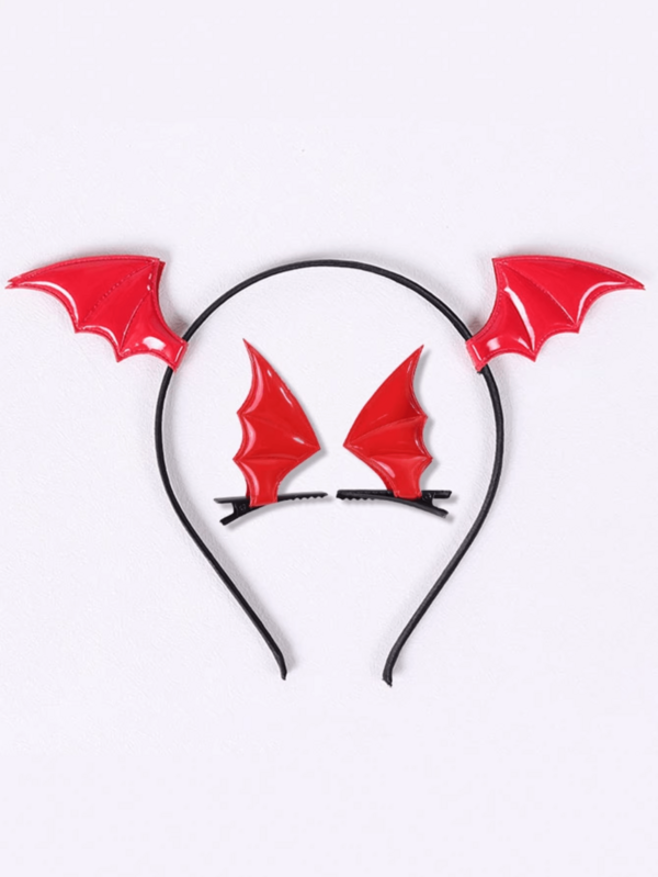 3/1pc Carnival Party Bat Hair Clips, Bat Wings Headbands, Cartoon Bat Ears Headbands, Hair Accessories, Role Playing Costumes Black Is Perfect For Party Costume Props