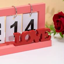 1pc Charming PVC "LOVE" Desktop Decor - Ideal For Valentine's Day And Weddings - Multicolor - View 2