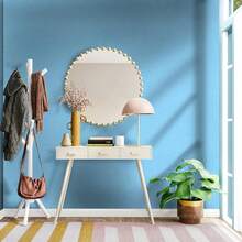 1卷丝滑质感自粘可移除可重复使用压纹乙烯基墙纸贴纸，适用于厨房橱柜、客厅、浴室、卧室、家具装饰、防溅墙，尺寸为15.7英寸 x 118英寸 - 彩色 - 查看 22