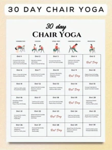 3/6 Creative Yoga Fitness Training Plan - 30 Days Chair Exercise Package - Multicolor - View 9