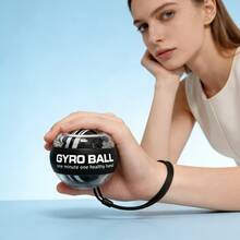 1个通用尺寸自启动腕力球，纯色ABS材质，前臂和手指训练，适用于家庭/办公室/健身房，手臂肌肉锻炼腕部陀螺球，前臂训练器 - 彩色 - 查看 3