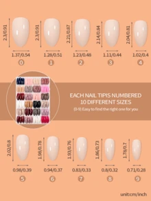 Bộ 576 móng tay giả acrylic ngắn hình hạnh nhân, 24 màu trơn, phủ toàn bộ móng, có thể tái sử dụng, dùng cho salon làm móng, món quà hoàn hảo cho phụ nữ, móng giả dán, dụng cụ làm móng, thiết kế đơn giản nữ tính, dễ sử dụng. - Nhiều màu - Xem 8