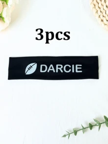 1/3/5 chiếc Băng đô in chữ theo yêu cầu, Băng đô thể thao in tên cá nhân, 19x4.8cm, Nhiều màu sắc và họa tiết, Thích hợp cho thể thao và tiệc tùng, Quà tặng Ngày Valentine. Dành cho cả nam và nữ. Phụ kiện đội thể thao, Phụ kiện đám cưới, Trang trí tiệc. - Nhiều màu - Xem 30