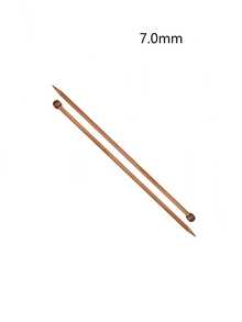 35cm單頭針編織針套裝/碳化竹針（2pcs）2.0mm-2.25mm-2.5mm-2.75mm-3.0mm-3.25mm-3.5mm-3.75mm-4.0mm-4.5mm-5.0mm-5.5mm-6.0mm-6.5mm-7.0mm-8.0mm-9.0mm-10.0mm - 卡其色 - 查看 12